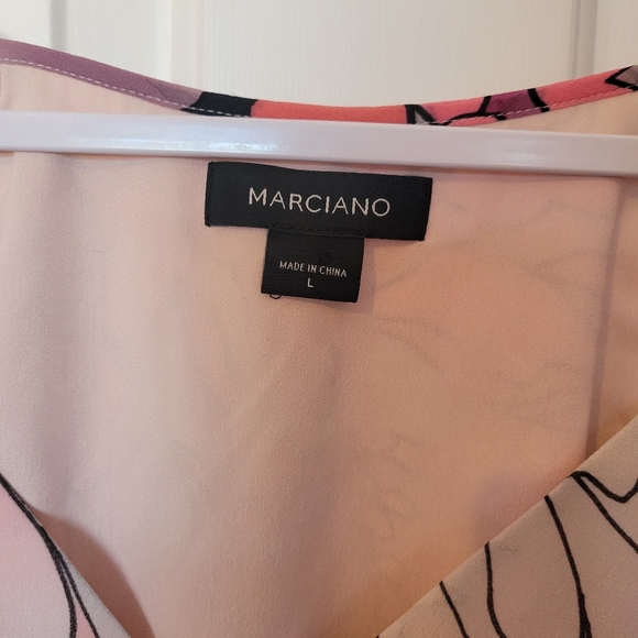 Marciano Floral Rose Gradient High-Low Dress - Picture 5 of 6